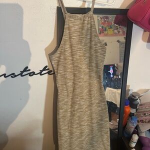 Stylish Tan Sleeveless Dress